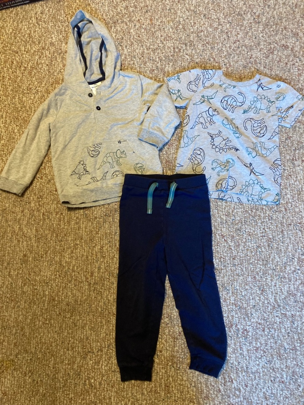 Tommy Bahama Toddler Hoodie in Gray with Navy Trim